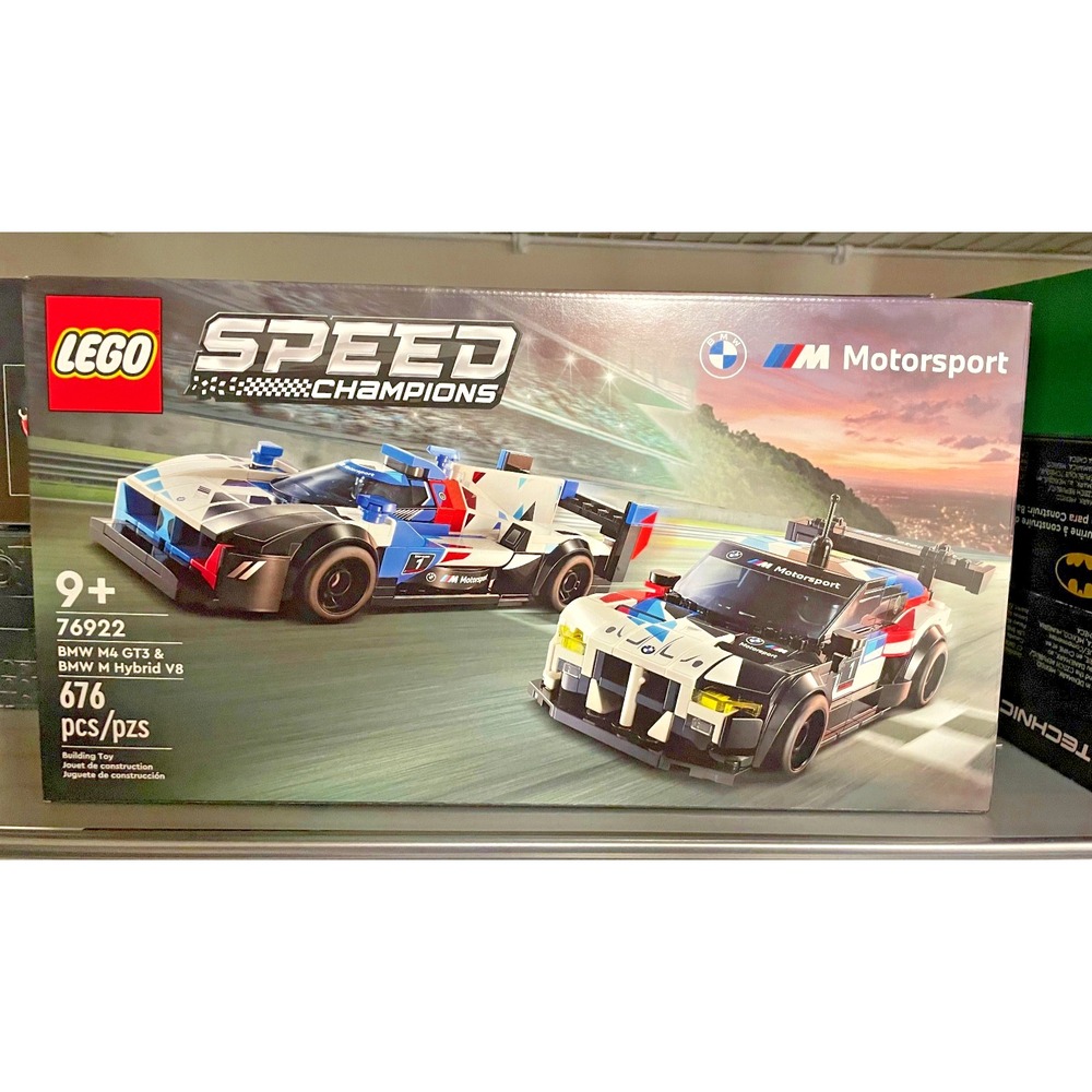 LEGO SPEED CHAMPIONS / BMW M4 Gt3 & BMW M Hybrid V8 RACE CARS / 76922 / NEW